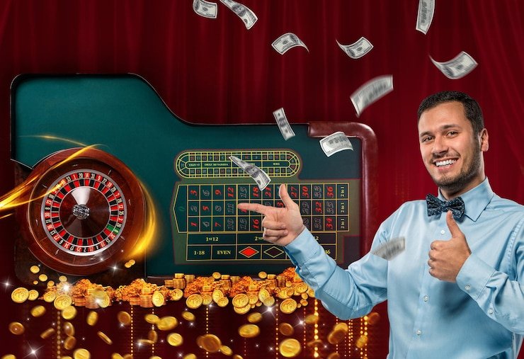 Live casino dealer table with multiple camera angles